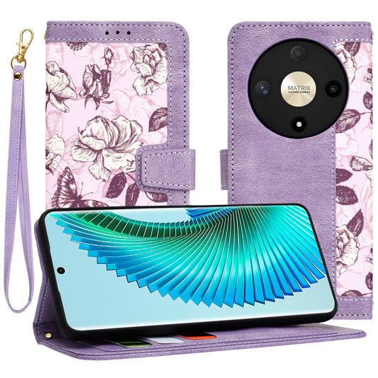 Etui na Honor Magic6 Lite, Techsuit, FlipCraft, Fioletowy