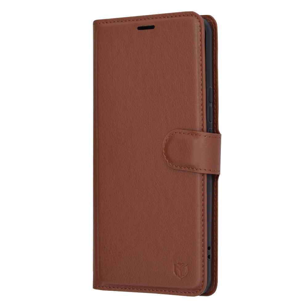 Case for Honor Magic6 Pro, Techsuit, Leather Folio, Brown