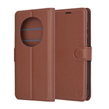 Etui na Honor Magic7 Pro, Techsuit, Leather Folio, Brązowe