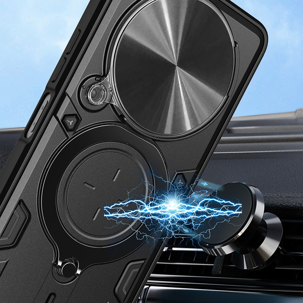 Etui na Honor Magic8 Lite, Techsuit, CamGuard Pro, Złoty Róż