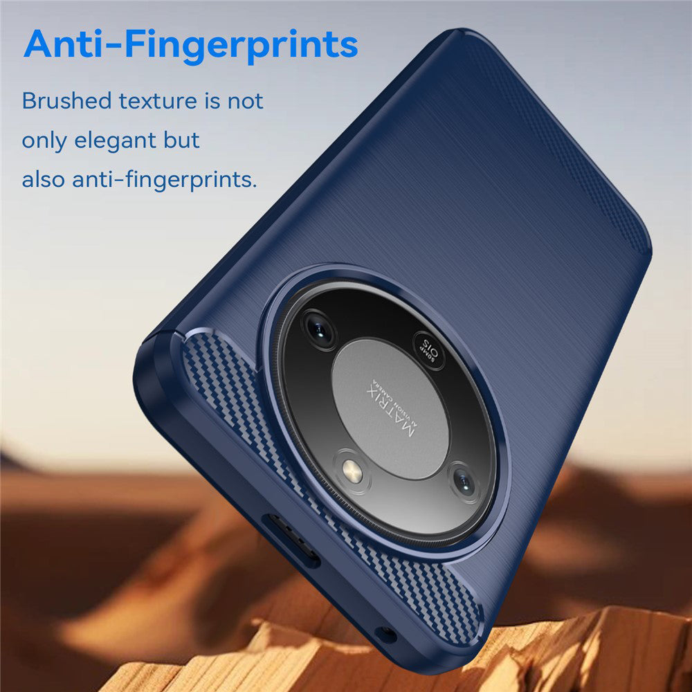 Etui na Honor Magic8 Lite, Techsuit, Carbon, Niebieskie