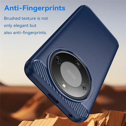 Etui na Honor Magic8 Lite, Techsuit, Carbon, Niebieskie