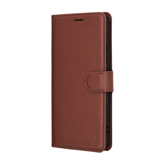 Etui na Honor Magic8 Lite, Techsuit, Leather Folio, Brązowy