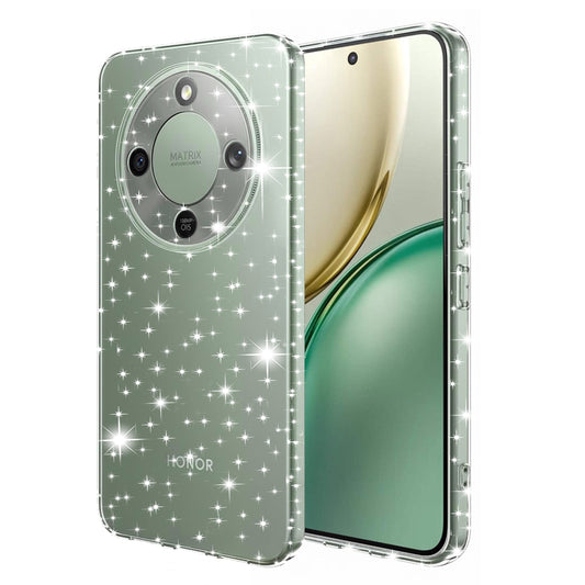 Etui na Honor Magic8 Lite, Techsuit, SparkleSkin, Przezroczyste