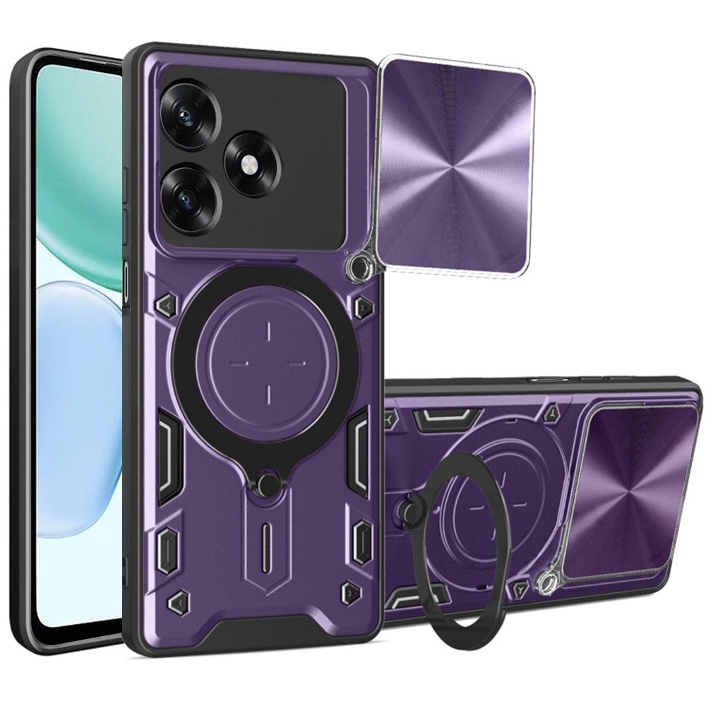 Etui na Honor X5c Plus, Techsuit, CamGuard Pro, Fioletowy