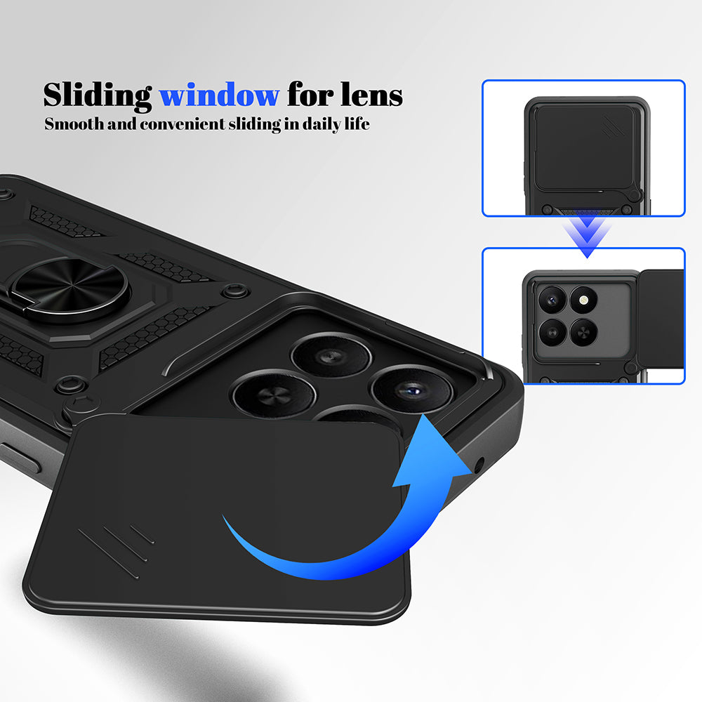 Etui na Honor X5c Plus, Techsuit, CamShield, Niebieskie