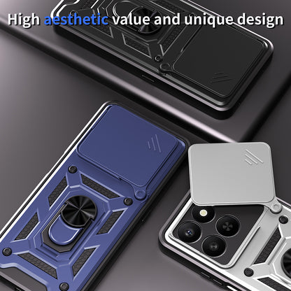 Etui na Honor X5c Plus, Techsuit, CamShield, Niebieskie