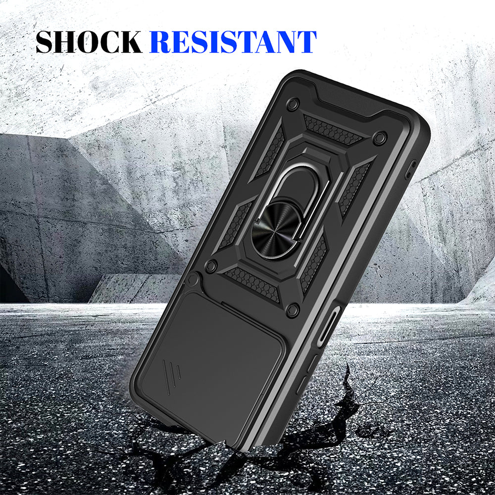 Etui na Honor X5c Plus, Techsuit, CamShield, Niebieskie