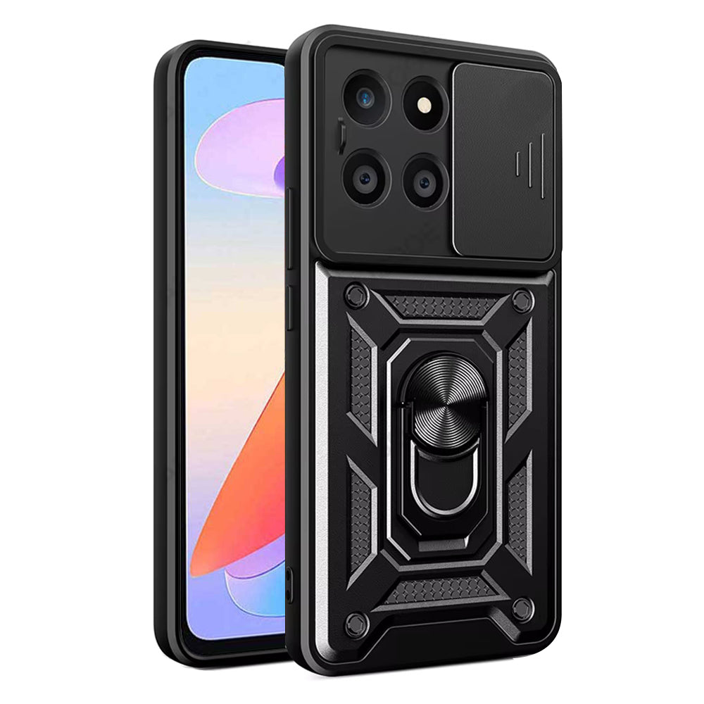 Etui na Honor X6a, Techsuit, CamShield, Czarny