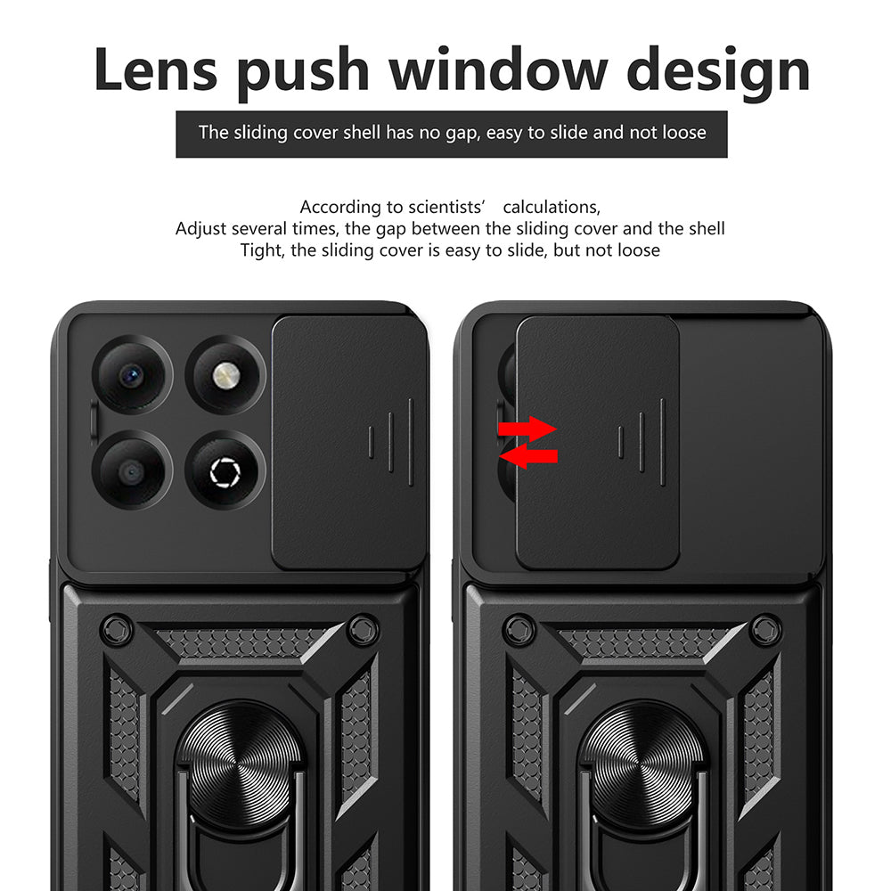 Etui na Honor X6b, Techsuit, CamShield, Czarny