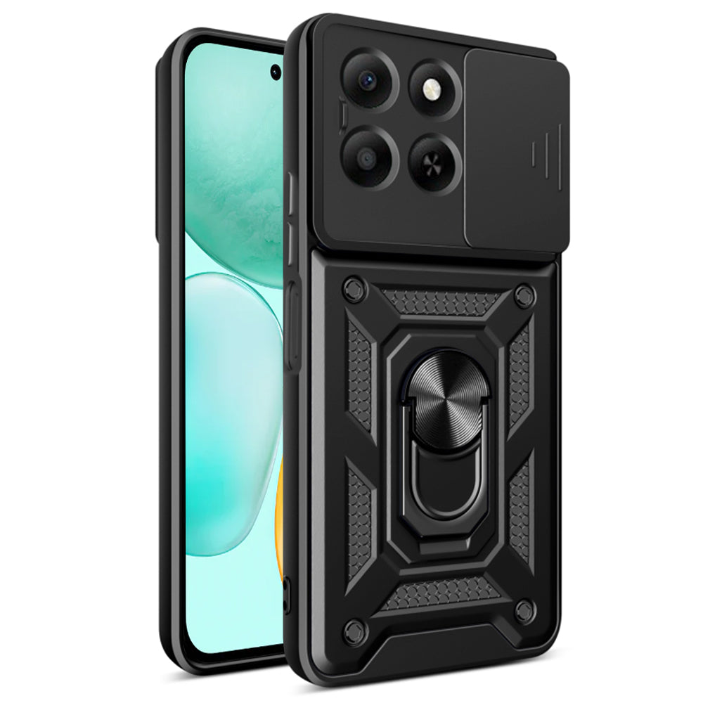 Etui na Honor X6c, Techsuit, CamShield, Czarny