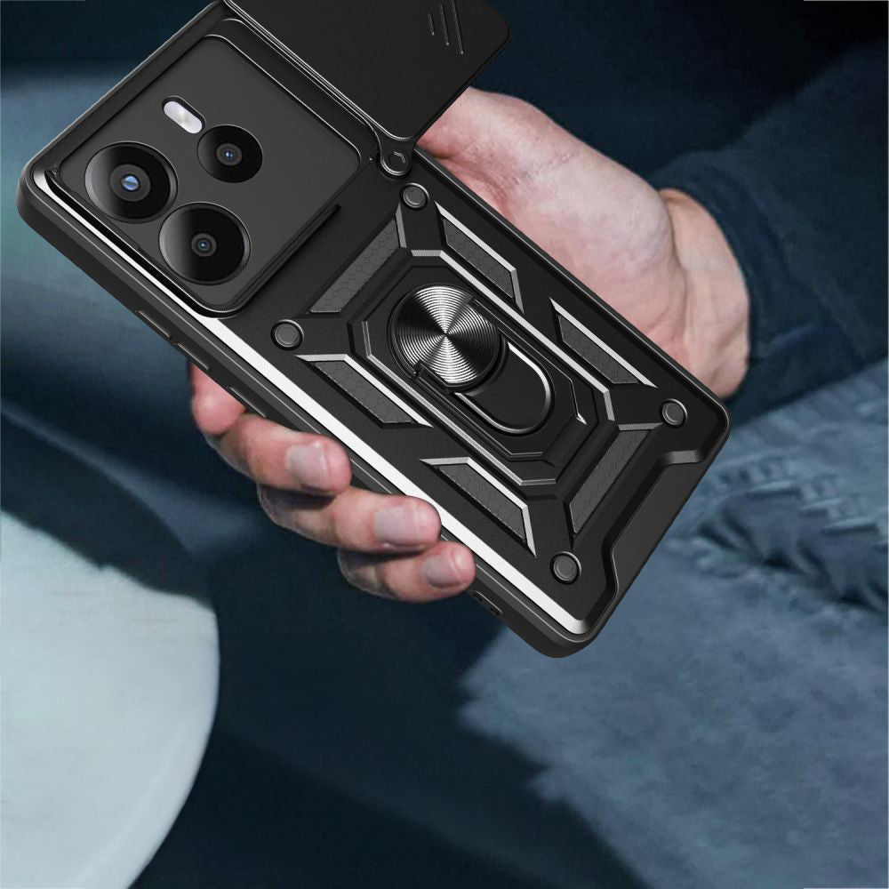 Etui na Honor X6c, Techsuit, CamShield, Czarny