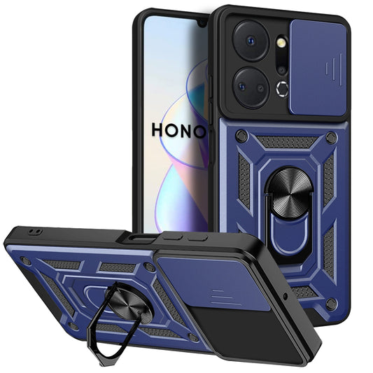 Etui na Honor X7a, Techsuit, CamShield, Niebieskie