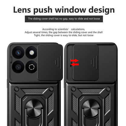 Case for Honor X7c / 200 Smart, Techsuit, CamShield, Black
