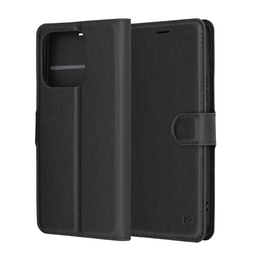 Etui na Honor X8c, Techsuit, Leather Folio, czarne
