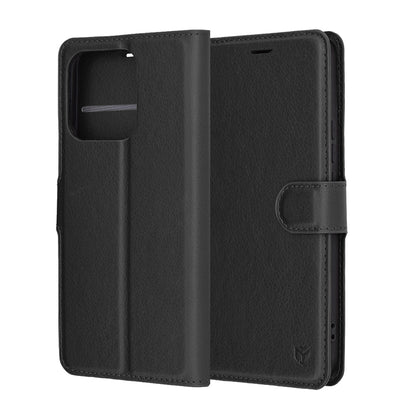 Etui na Honor X8c, Techsuit, Leather Folio, czarne