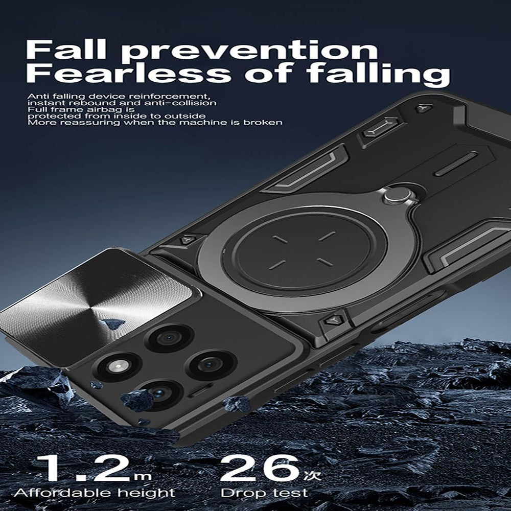 Etui na Honor X8c, Techsuit, CamGuard Pro, Niebieskie
