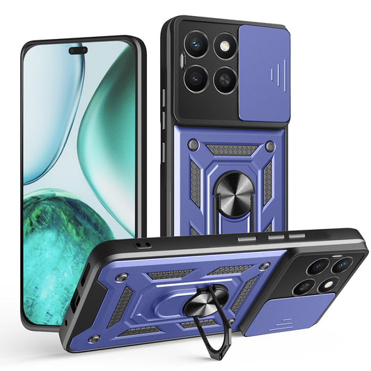 Etui na Honor X8c, Techsuit, CamShield, Niebieskie