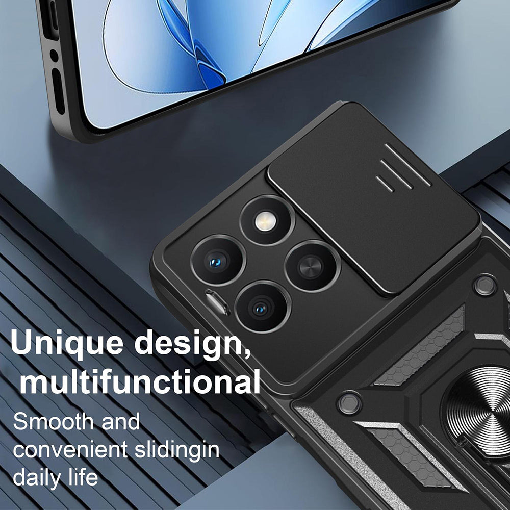 Etui na Honor X8c, Techsuit, CamShield, Czarny