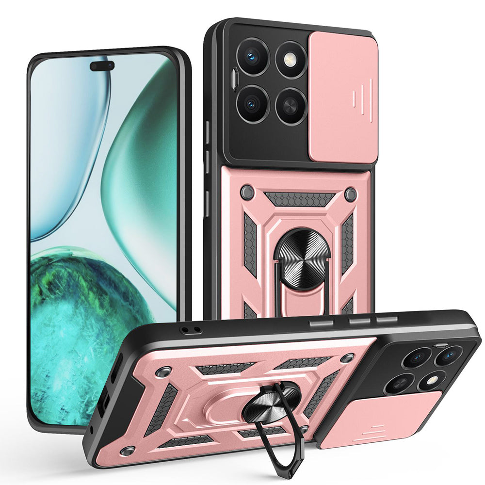 Etui na Honor X8c, Techsuit, CamShield, Różowe