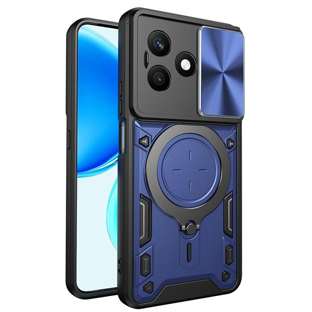 Etui na Honor X8d, Techsuit, CamGuard Pro, Niebieskie