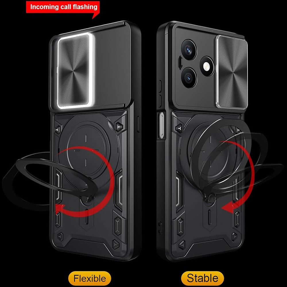 Etui na Honor X8d, Techsuit, CamGuard Pro, czarne
