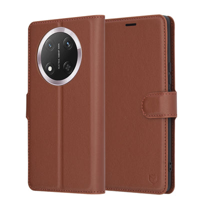 Etui na Honor X9c / Magic7 Lite, Techsuit, Leather Folio, Brązowe
