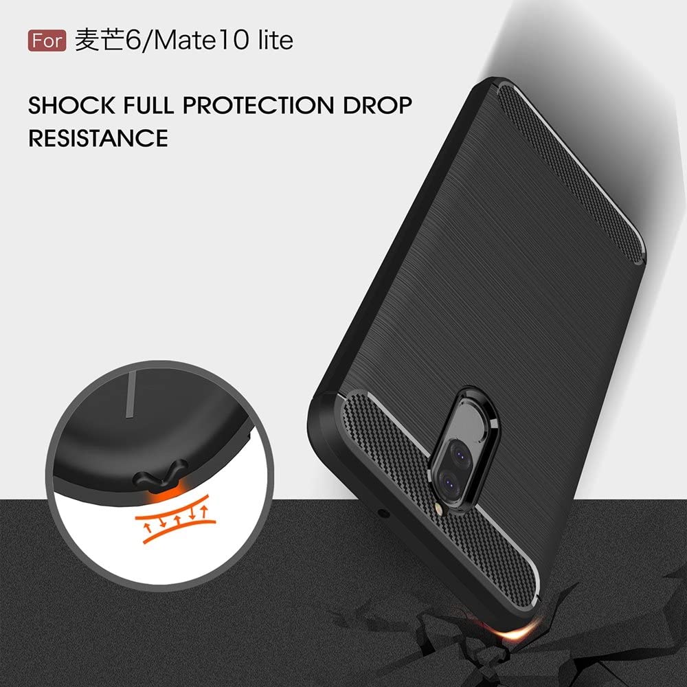 Etui do Huawei Mate 10 Lite, Techsuit, Carbon, Czarny