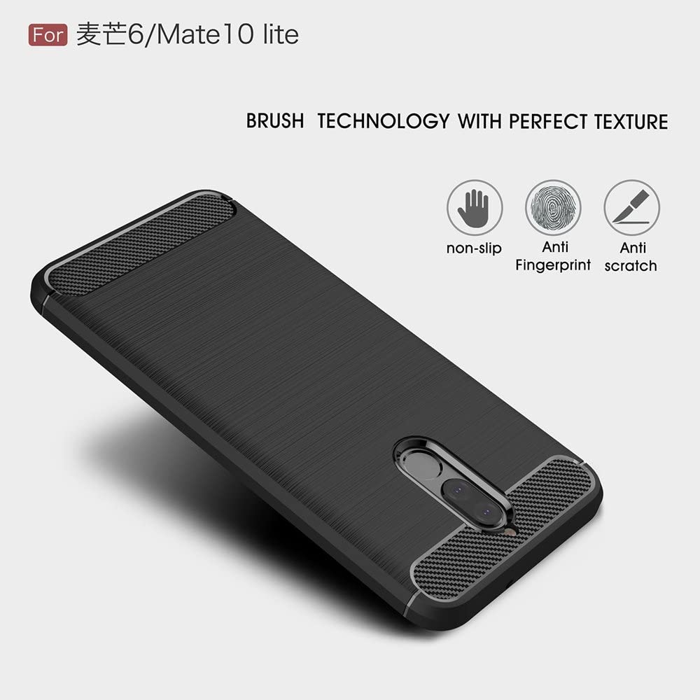Etui do Huawei Mate 10 Lite, Techsuit, Carbon, Czarny