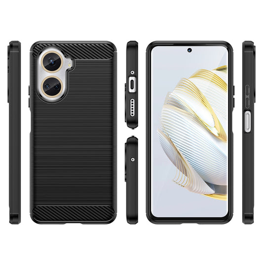 Etui na Huawei nova 10 SE, Techsuit, Carbon, Czarny