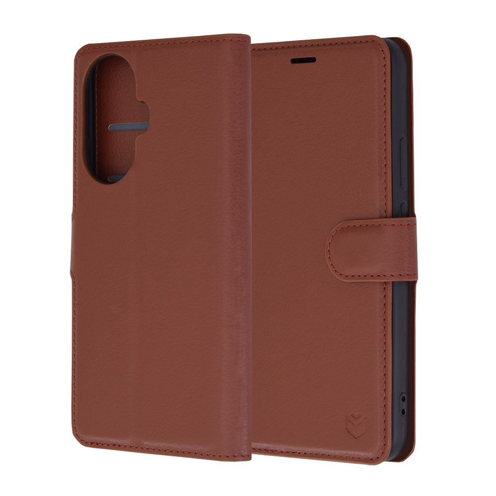 Case for Huawei nova 12s / nova 11, Techsuit, Leather Folio, Brown