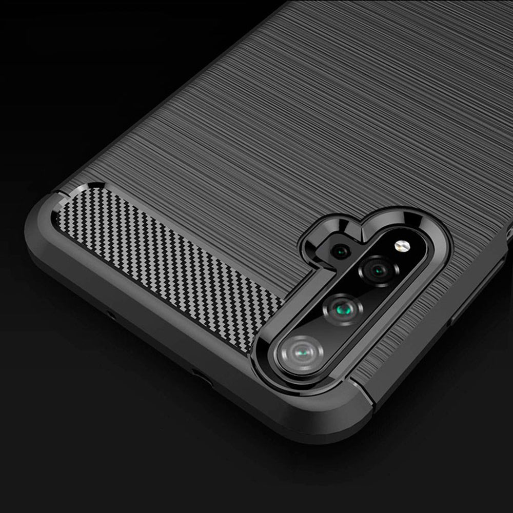 Etui do Huawei nova 5T / Honor 20, Techsuit, Carbon, Czarny