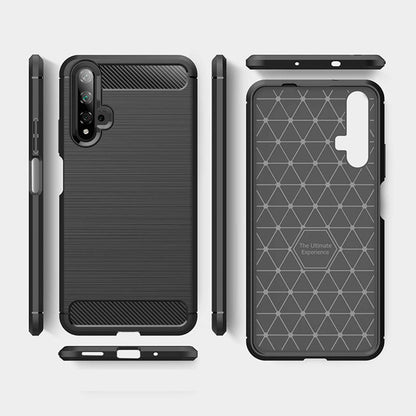 Etui do Huawei nova 5T / Honor 20, Techsuit, Carbon, Czarny