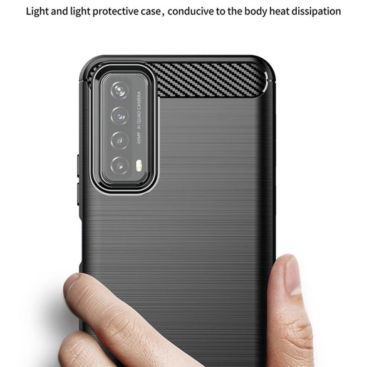 Etui do Huawei P smart 2021, Techsuit, Carbon, Czarny