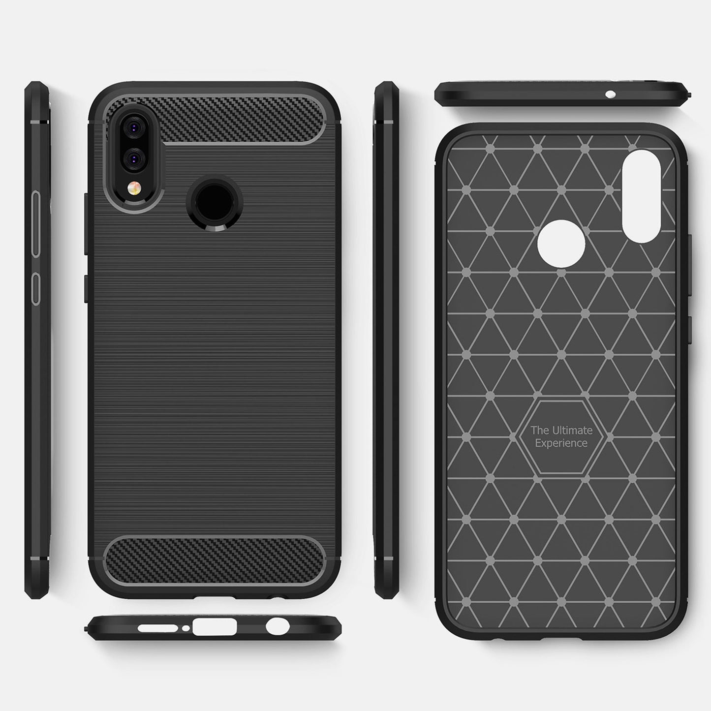 Case for Huawei P20 Lite, Techsuit, Carbon, Black
