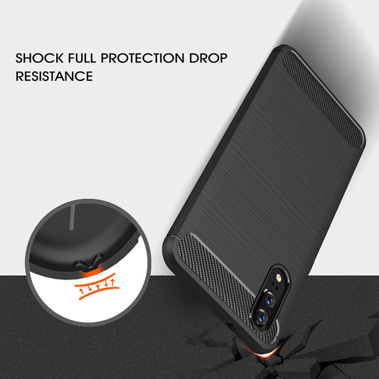 Etui na Huawei P20, Techsuit, Carbon, Czarny