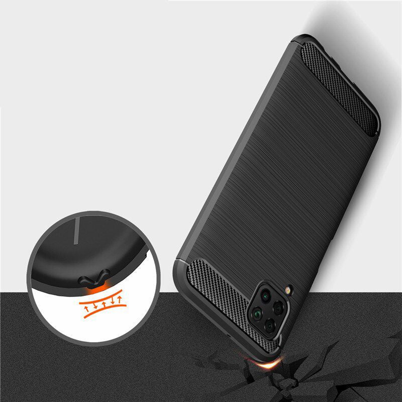 Etui do Huawei P40 lite 4G, Techsuit, Carbon, Czarny