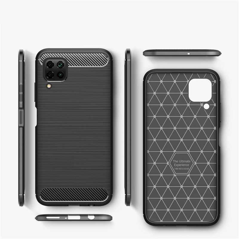 Etui do Huawei P40 lite 4G, Techsuit, Carbon, Czarny
