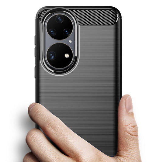 Etui na Huawei P50 Pro, Techsuit, Carbon, Czarny