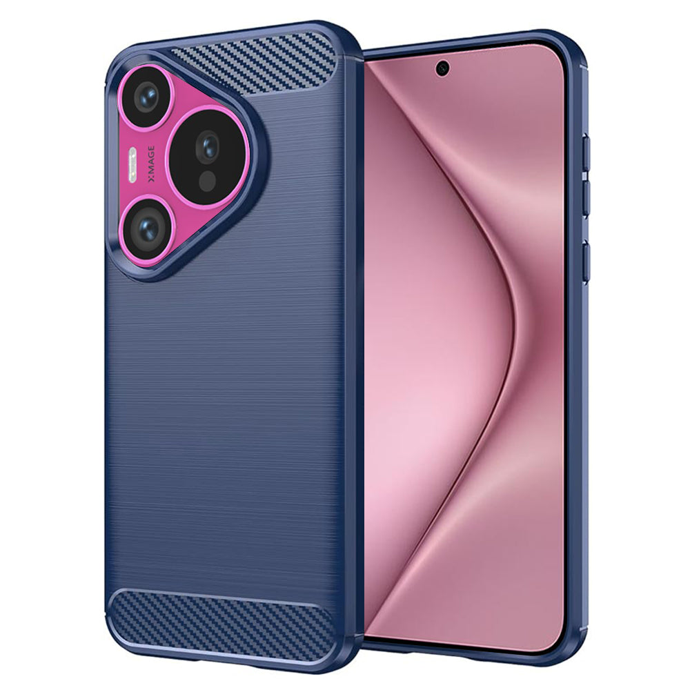 Etui do Huawei Pura 70, Techsuit, Carbon, Niebieskie