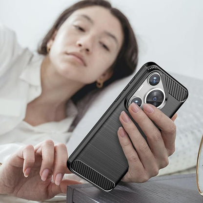 Etui do Huawei Pura 70, Techsuit, Carbon, Niebieskie