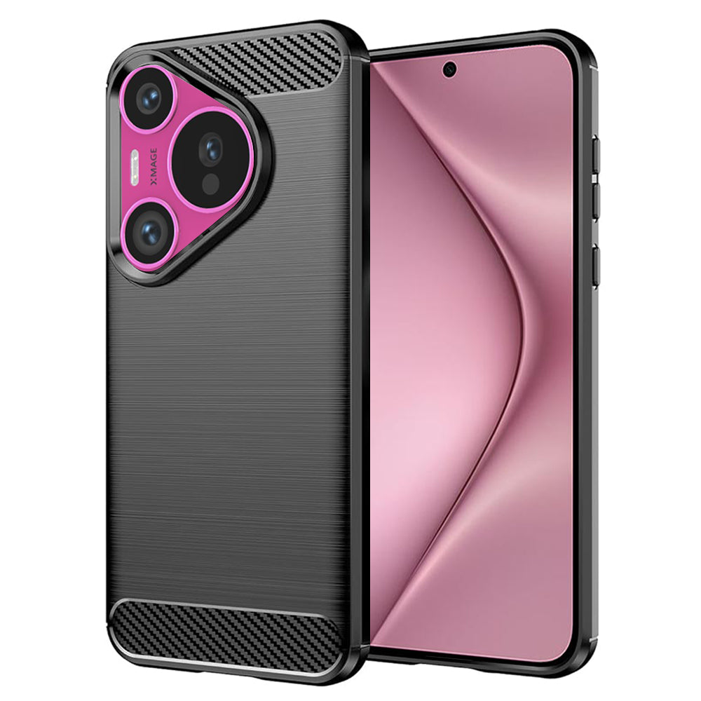 Etui do Huawei Pura 70, Techsuit, Carbon, Czarny