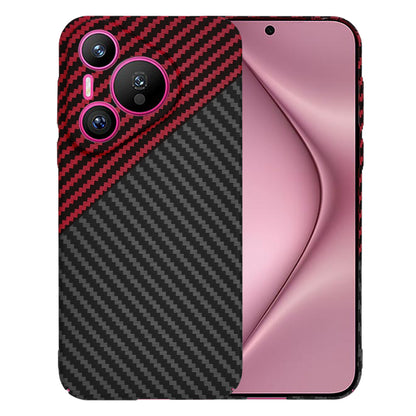 Case for Huawei Pura 70, Techsuit, Carbonite FiberShell, Black Red