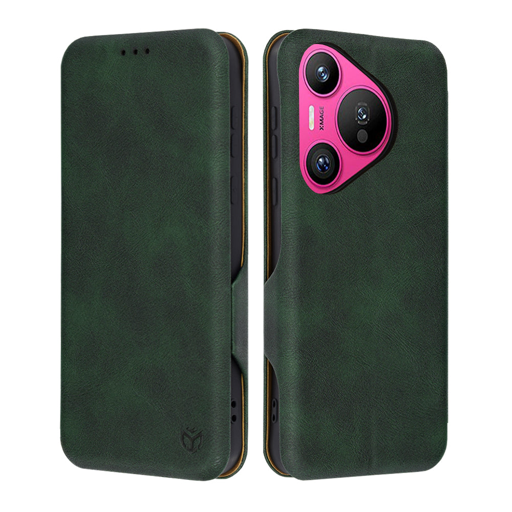 Case for Huawei Pura 70, Techsuit, Safe Wallet Plus, Green