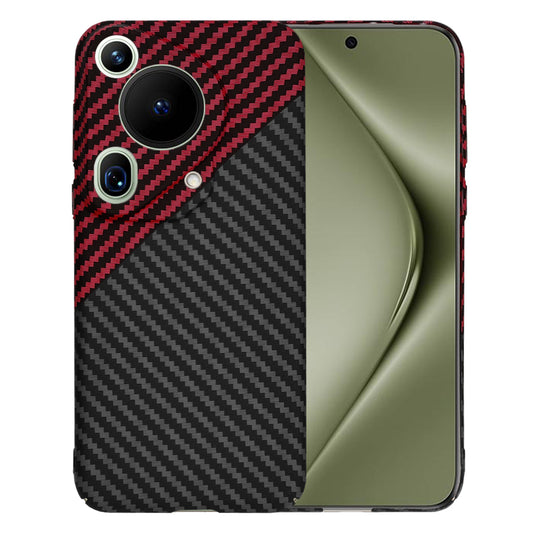 Etui do Huawei Pura 70 Ultra, Techsuit, Carbonite FiberShell, Czarno-Czerwone