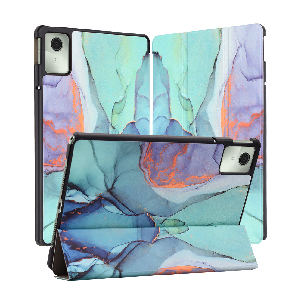 Case for Lenovo Tab M11, Techsuit, FoldPro Green Time, Multicolor