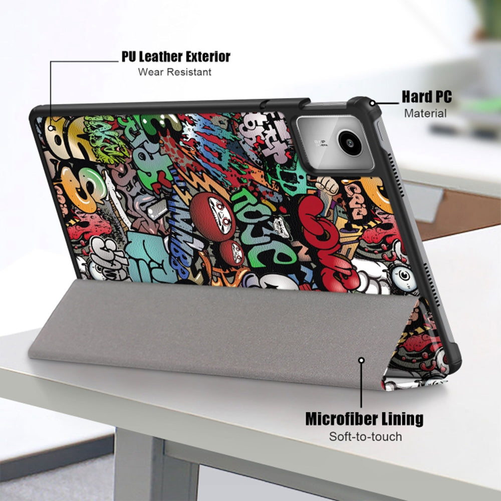 Case for Lenovo Tab M11, Techsuit, FoldPro Urban Vibe, Multicolor