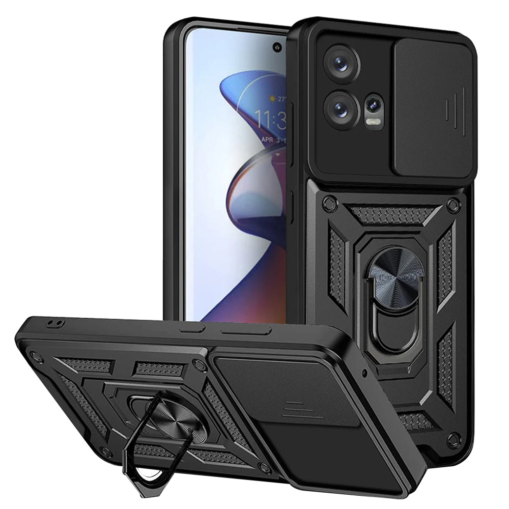 Case for Motorola Edge 30 Fusion, Techsuit, CamShield, Black