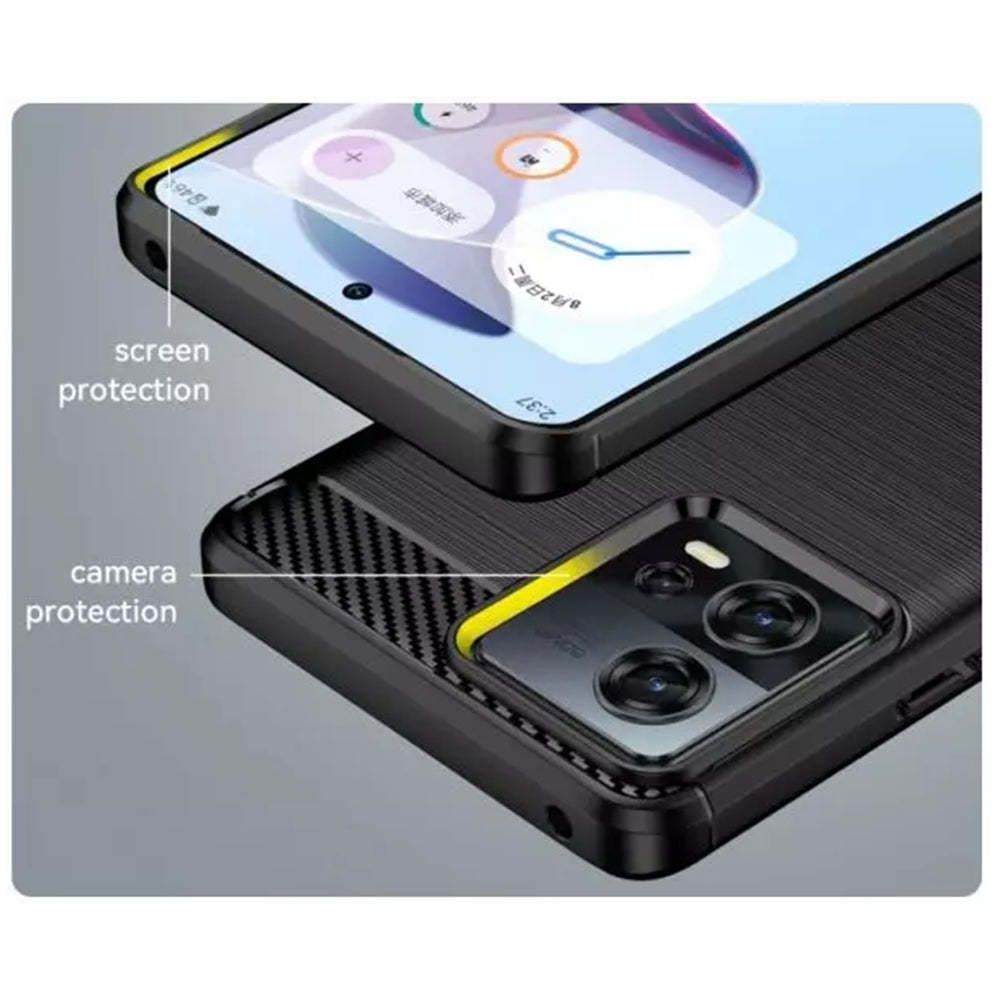 Etui do Motorola Edge 30 Fusion, Techsuit, Carbon, Czarny