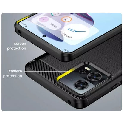 Etui do Motorola Edge 30 Fusion, Techsuit, Carbon, Czarny